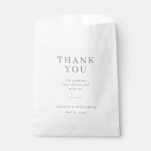 Elegante gedämpfte grüne Dankeskarten Geschenktütchen (Vorderseite)
