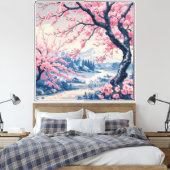 Elegante gedehnte Canvas Print Leinwanddruck (Insitu (Schlafzimmer))