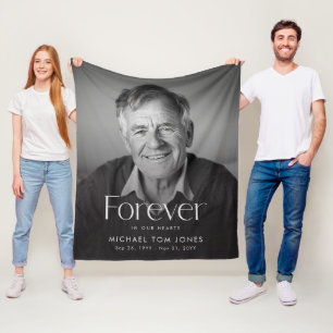 Elegante Gedenkfeier-Foto Bestattung Fleecedecke
