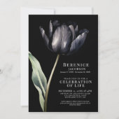 Elegante Gedenkfeier zur Beerdigung des Lebens Einladung (Vorderseite)