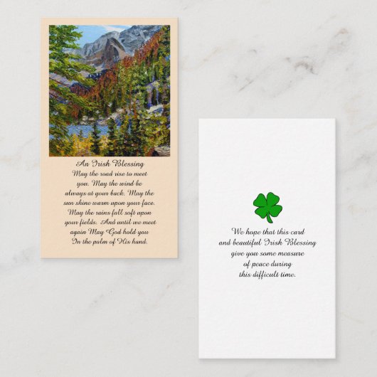 Elegante Gedenkkarte Visitenkarte (Vorne/Hinten)