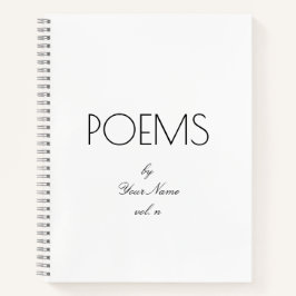 Elegante Gedichte von Ihrem Namen Spiral Notebook Notizblock