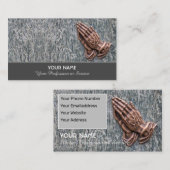 Elegante gefaltete Hände für Untertakter Visitenkarte (Vorne/Hinten)