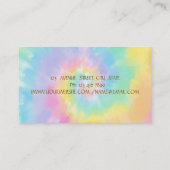 Elegante Gefärbte Krawatte Stift Pinselstriche Visitenkarte (Rückseite)