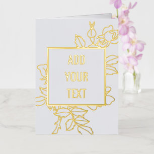 Elegante, geflochtene Folienkarte für das Blumende