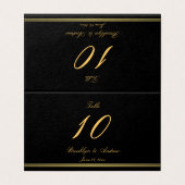 Elegante, geflochtene Tischnummer-Karten (Außenseite Aufgefaltet)