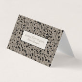 Elegante, geflochtene Visitenkarte Moderne Beige Visitenkarten (Vorderseite)