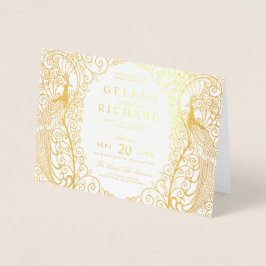 Elegante gegliederte Art Deco Folienkarte