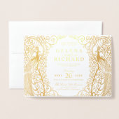 Elegante gegliederte Art Deco Folienkarte (Vorderseite mit Umschlag)