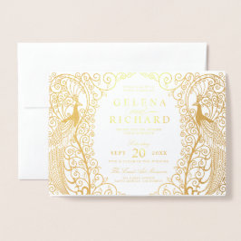 Elegante gegliederte Art Deco Folienkarte