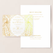 Elegante gegliederte Art Deco Folienkarte (Anzeige)