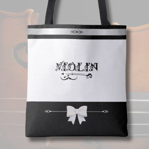 Elegante Geigerin Boutique Schwarz-Weiß Violin-Tas Tasche