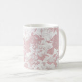 Elegante, geistliche, rosa Korallenblüte Kaffeetasse (VorderseiteRechts)