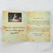 Elegante geklappte Hochzeit Dankeschön-Karte Dankeskarte (Innenseite)