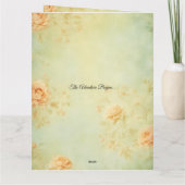 Elegante geklappte Hochzeit Dankeschön-Karte Dankeskarte (Rückseite)