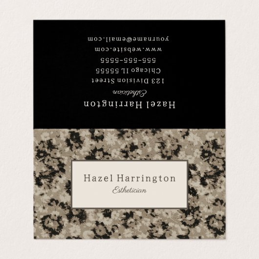 Elegante geklappte Visitenkarte Moderne Abstrakt Visitenkarten (Außenseite Aufgefaltet)