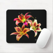 Elegante, gelb-rosa Taglilien Blume Mousepad (Mit Mouse)