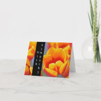Elegante Gelb-und Rot-Tulip mit Beileid