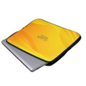 Elegante Gelbe Abstrakte Waves mit individueller A Laptopschutzhülle (Vorne Knopf)