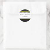Elegante gelbe Accent-Siegel / Stickers (Tasche)