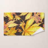Elegante, gelbe Blätter dekorativ, auffällig Badhandtuch Set (Handtuch)
