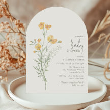 Elegante gelbe Blumen-Baby-Party