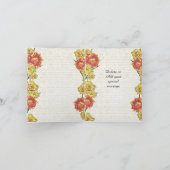 Elegante gelbe Blumen werden Sie meine Brautjungfr Einladung (Innenseite)