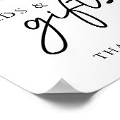 Elegante gelbe Blumenkarten & Geschenkgutscheine Poster (Ecke)