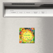 Elegante, gelbe Blüte - individuelle Inspirivity Magnet (In Situ (Geschirrspüler))