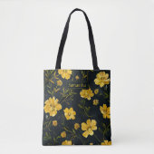 Elegante Gelbe Buttercup-Blume Tasche (Vorderseite)