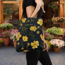Elegante Gelbe Buttercup-Blume Tasche