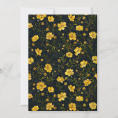 Elegante gelbe Buttertasse Überraschung Geburtstag Einladung (Rückseite)