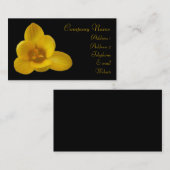Elegante gelbe Crocus Custom Business Card Visitenkarte (Vorne/Hinten)