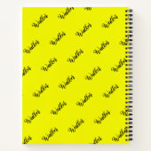 Elegante Gelbe Farbe - Anfangsname Mit Monogramm Notizblock (Rückseite)