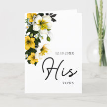 Elegante gelbe florale Hochzeitskarte