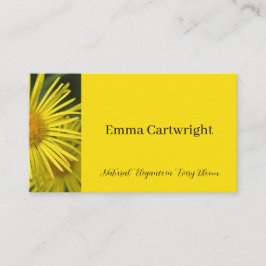 Elegante gelbe florale Visitenkarte