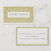 Elegante Gelbe Goldtöne Glitzer & Glitzern 3 Visitenkarte (Vorne/Hinten)