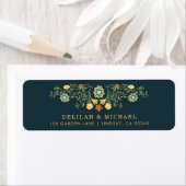 Elegante, gelbe grüne Rücksendeadresse (Insitu)