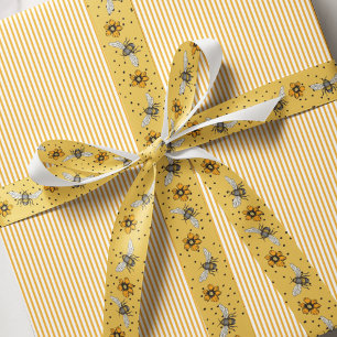 Elegante Gelbe Honigblüten und Blume Ripsband