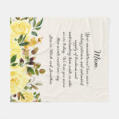 Elegante, gelbe Mama Fleecedecke (Vorderseite (Horizontal))