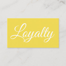 Elegante gelbe moderne Loyalitätskarte Visitenkarte