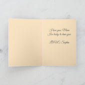 Elegante Gelbe Muttertagskarte Karte (Innenseite)