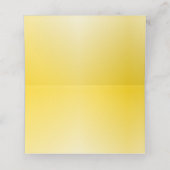 Elegante Gelbe Platzkarte oder Begleitkarte für So (Innenseite Aufgefaltet)