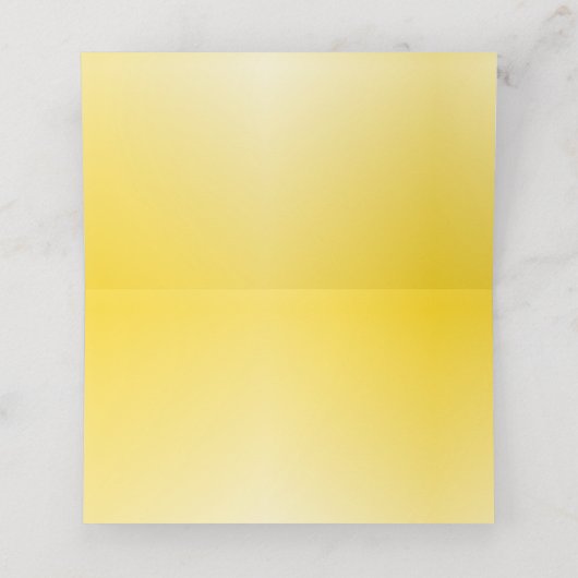 Elegante Gelbe Platzkarte oder Begleitkarte für So (Innenseite Aufgefaltet)