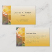Elegante, gelbe Rose Blume beruflich Visitenkarte (Vorne/Hinten)