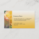Elegante, gelbe Rose Blume beruflich Visitenkarte (Rückseite)