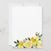 Elegante Gelbe Rose Blumenüberraschung 100. Geburt Einladung (Rückseite)