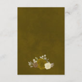 Elegante Gelbe Rose Hochzeitdetails QR-Code Begleitkarte (Rückseite)