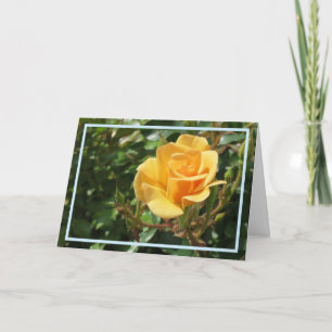 Elegante gelbe Rosenblumen-Foto-Stilrahmen Karte