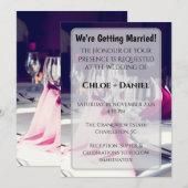 Elegante gelbe Serviette formelles Bankett Abendes Einladung (Vorne/Hinten)